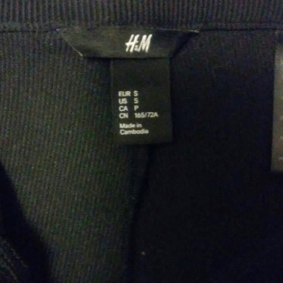 H&M Black Ribbed Knit High Waist Riding Style Pant Legging - Picture 6 of 8